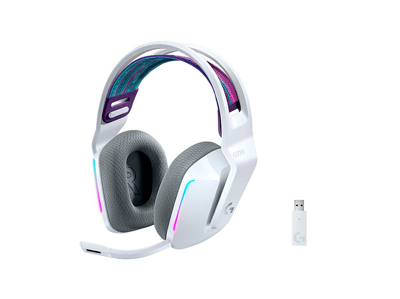 AUDICULARES GAMER LOGITECH G733 LIGHTSPEED WIRELESS RGB COLOR: BLANCO